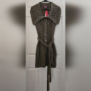 NWT Say What? Capped Sleeve Cardigan Sweater